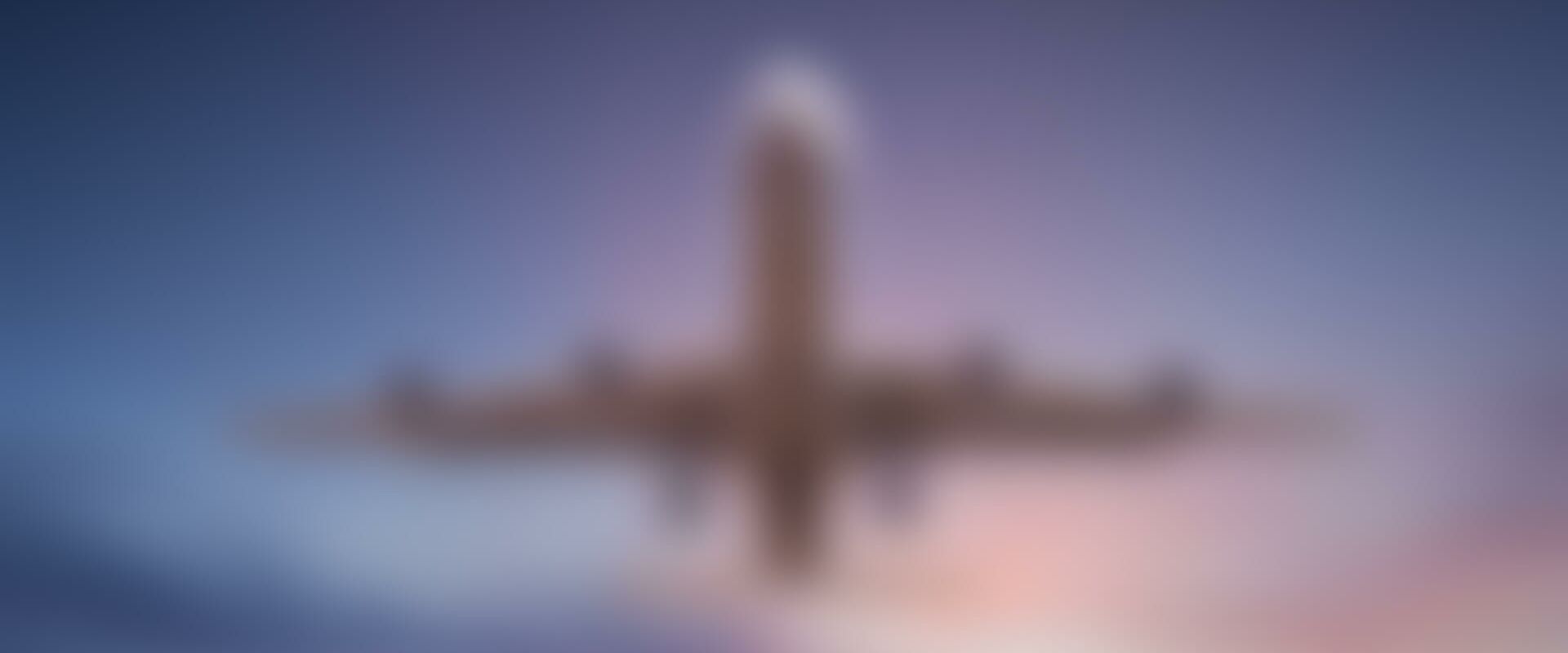 Startendes Flugzeug