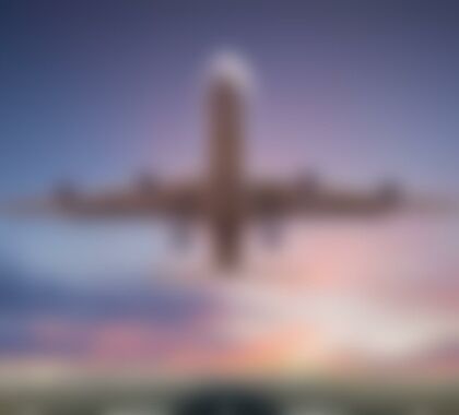 Startendes Flugzeug